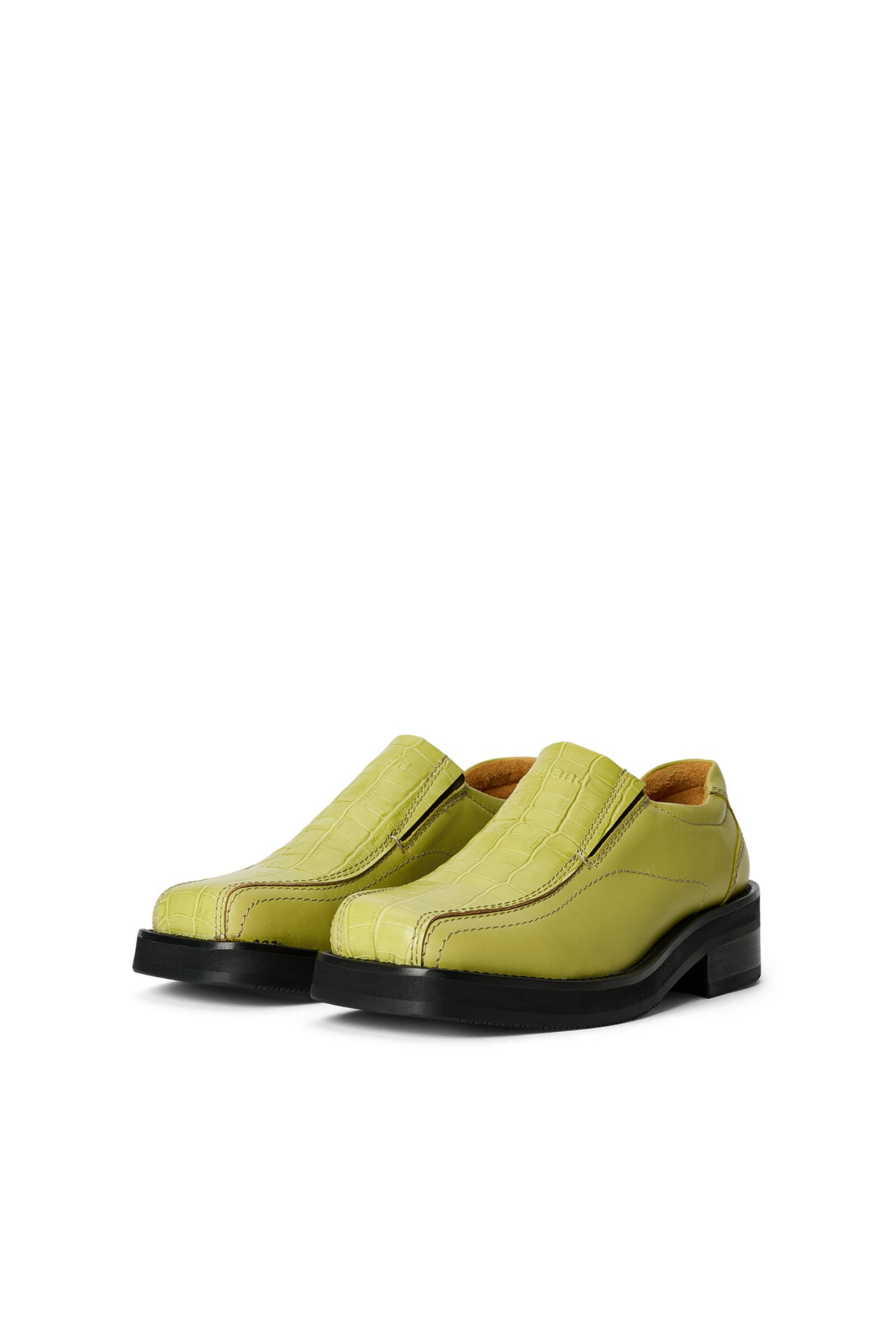 SOULLAND MOOG men's croco loafers Footwear Green